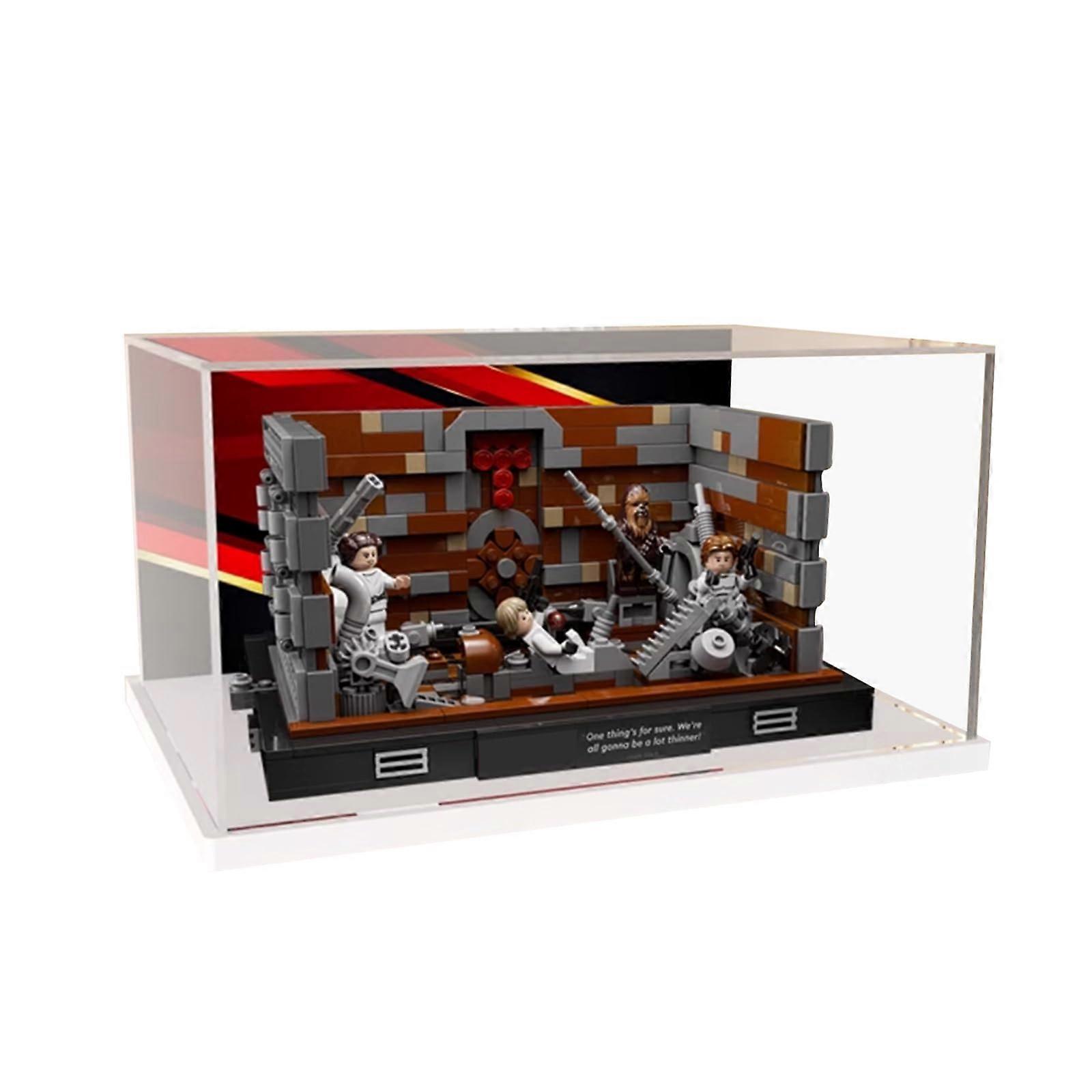 Display Case Acrylic Box for  75339 Garbage Compactor Trench Dustproof Background B