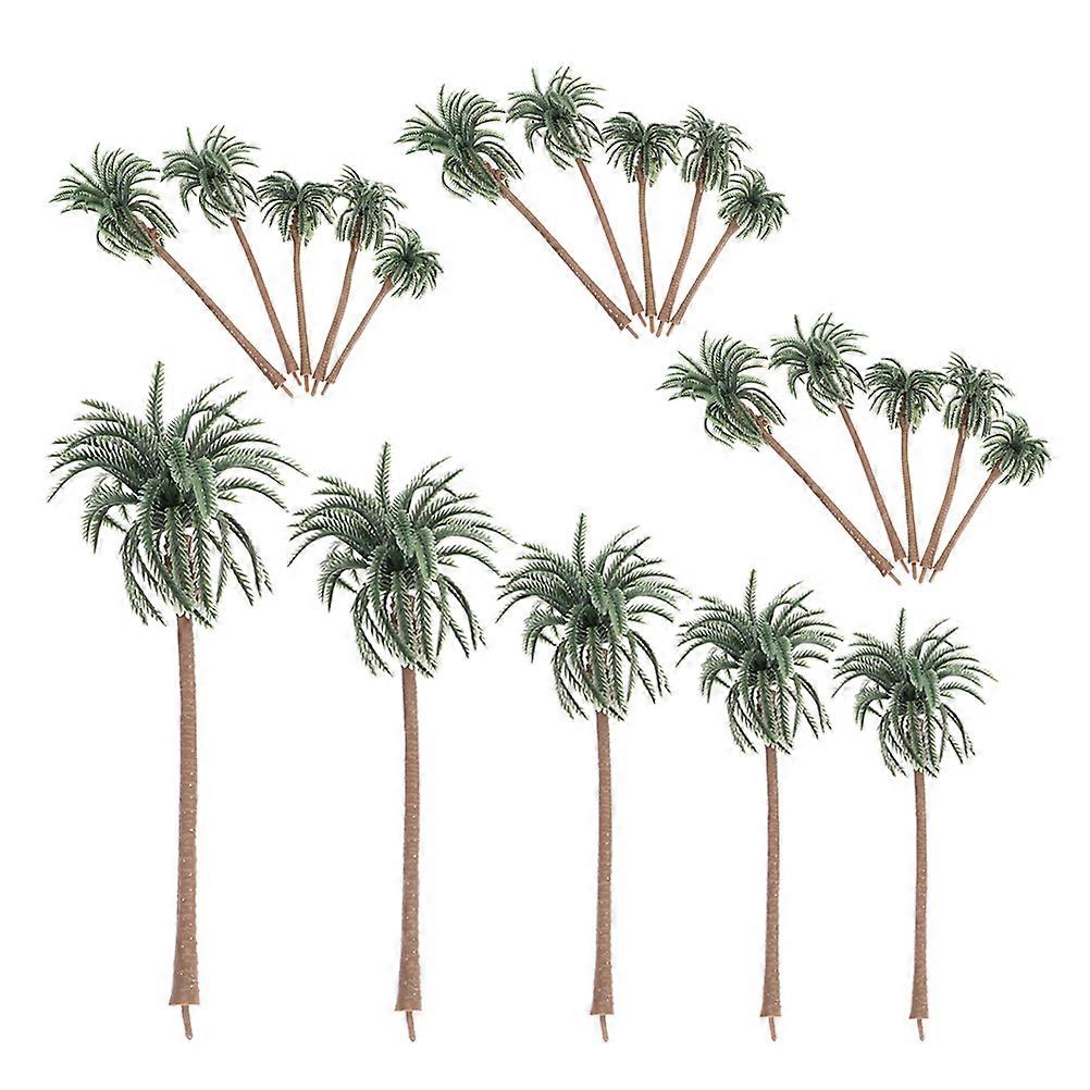 Mini Landscape Trees Palm Tree Model for Model Train Setup 80Pcs