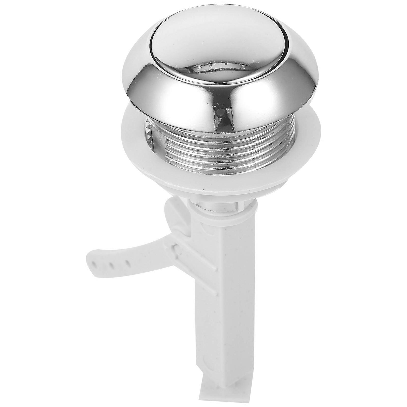 Single Flush Push Button Closestool Tank Button 1Pcs Silver ABS Toilet Accessory