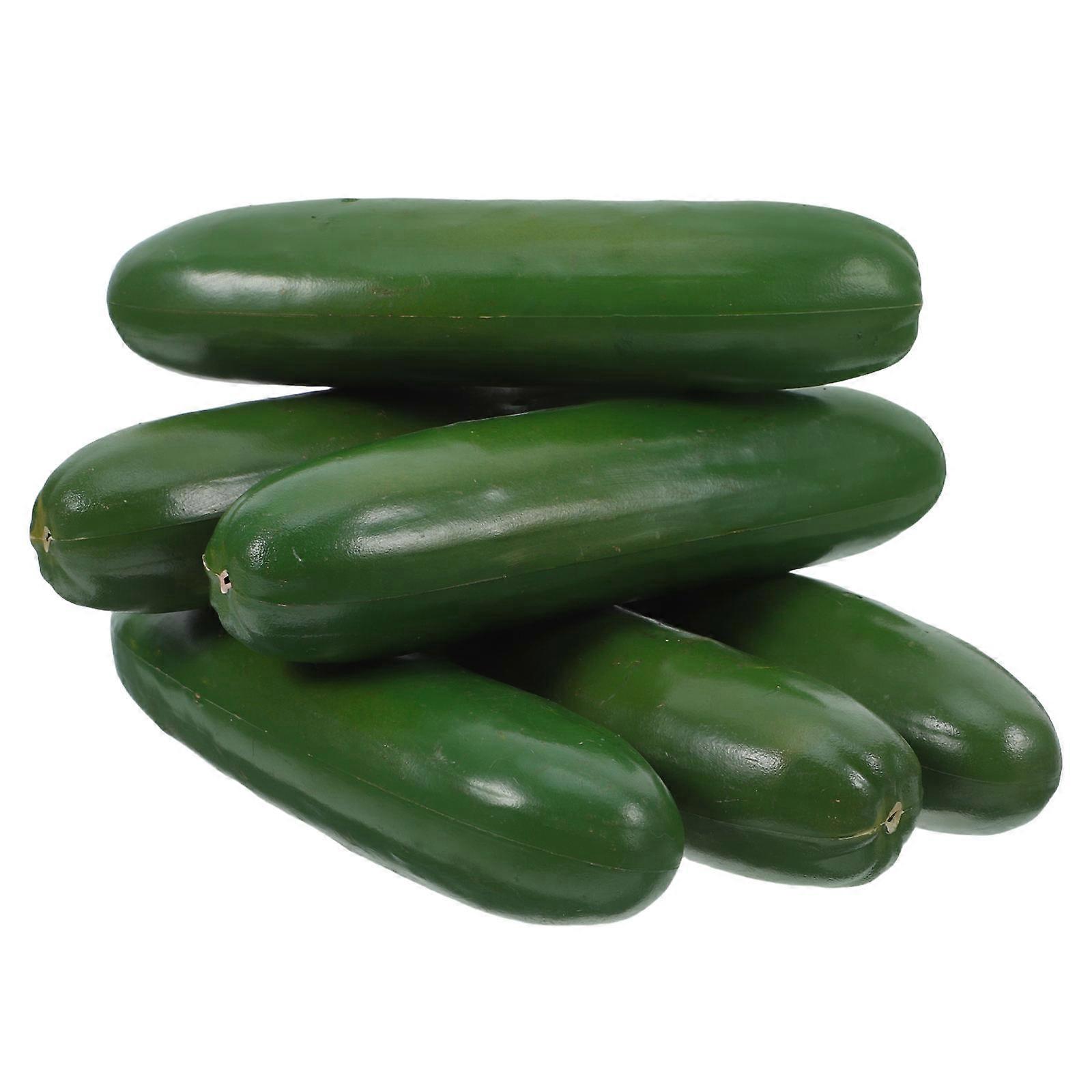 Simulation Green Cucumber for DIY Crafts 12Pcs Artificial Plastic Vegetables