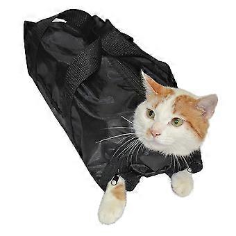 Kattpälsväska med fasthållning för katter, kloklippningsväska för rengöring av husdjur, husdjurstillbehör med kattmunkorg