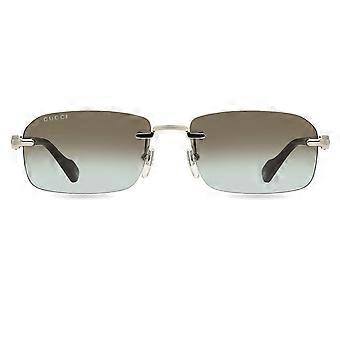 Okulary przeciwsłoneczne męskie Gucci GG1221S 008 Rimless Silver Rectangle UV2 Original