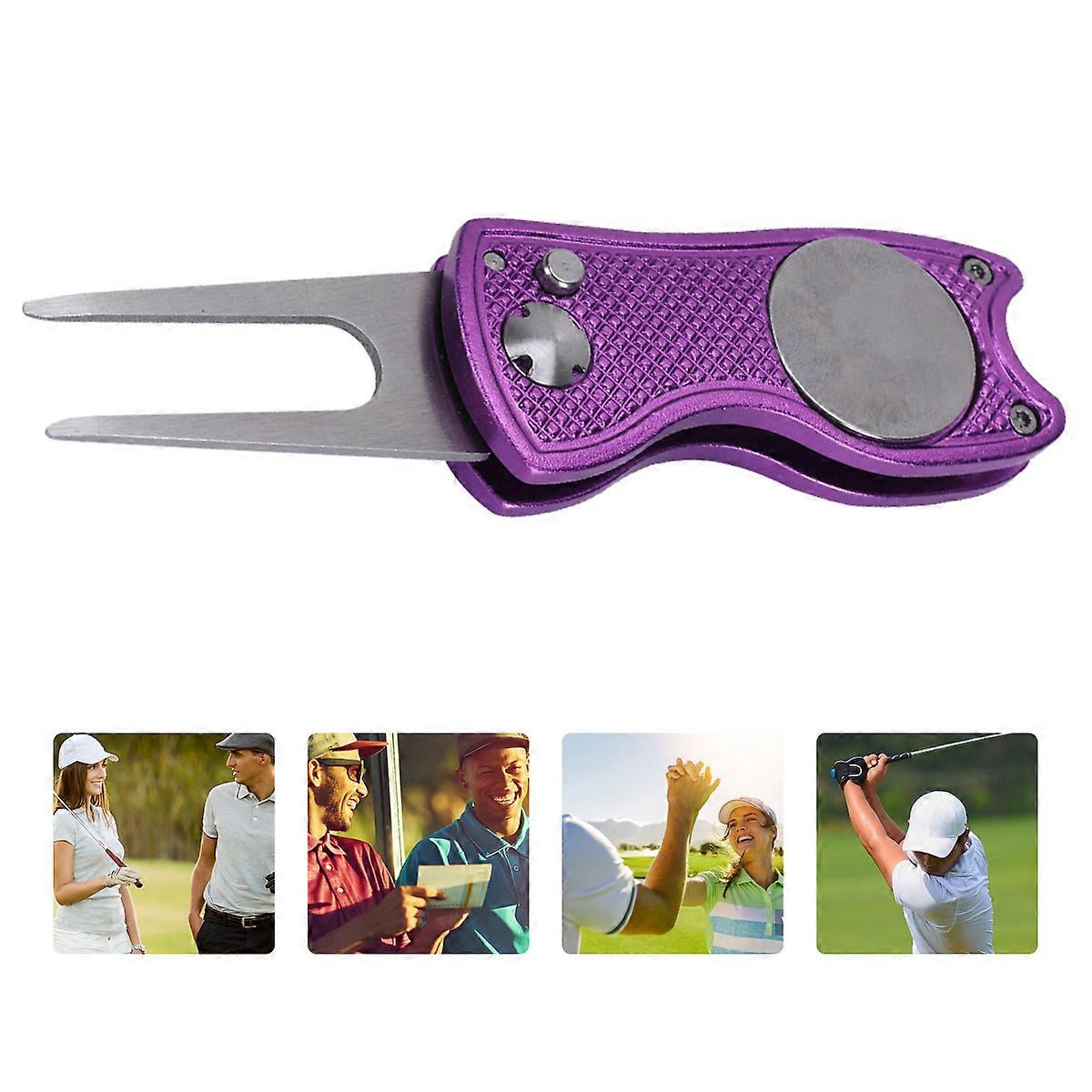 Golf Divot Repair Tool Foldable Ball Marker Practical