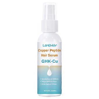 GHK-Cu Koperpeptide Haarserum Spray, Biotine Cafeïne Verrijkte Anti-Frizz Haarbehandeling, Hydraterende, Glanzende, Niet-Vette Haarolie voor de Hoofdhuid 50ml