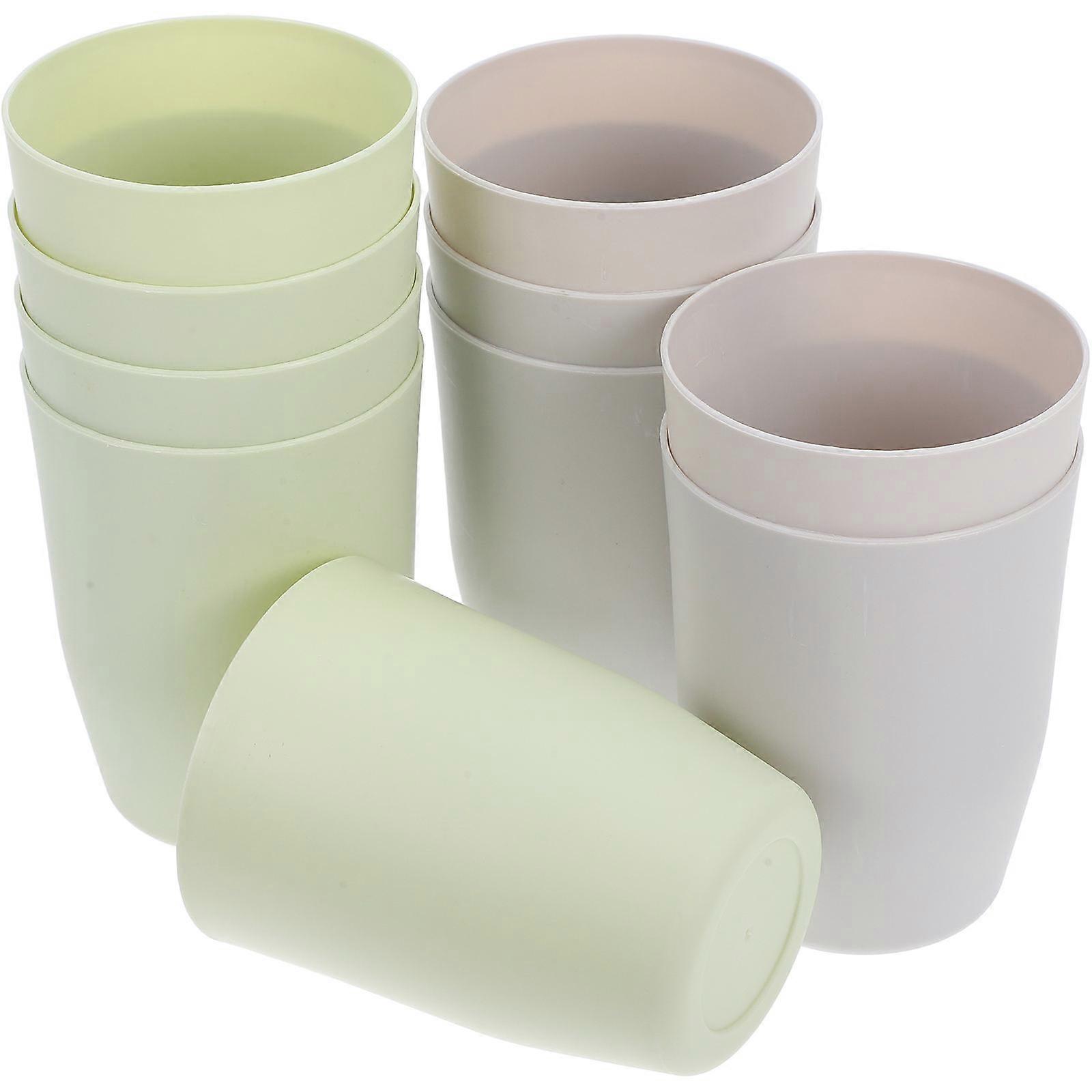 Stackable Bathroom Toothbrush Cups Tooth Brushing Mug for Bathroom Use 10Pcs