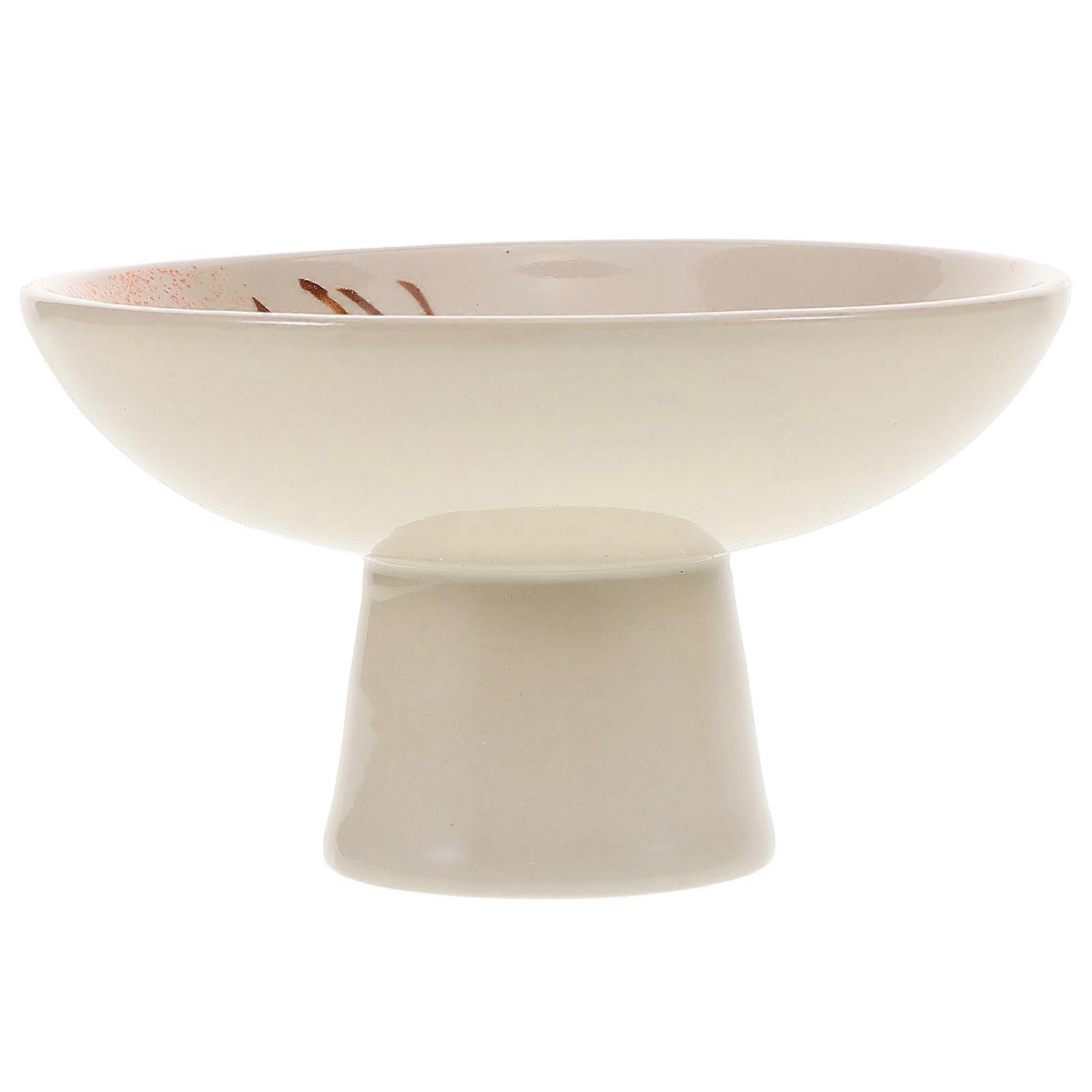 Serving Ceramic Fruit Plate Multi Color with Footed Design