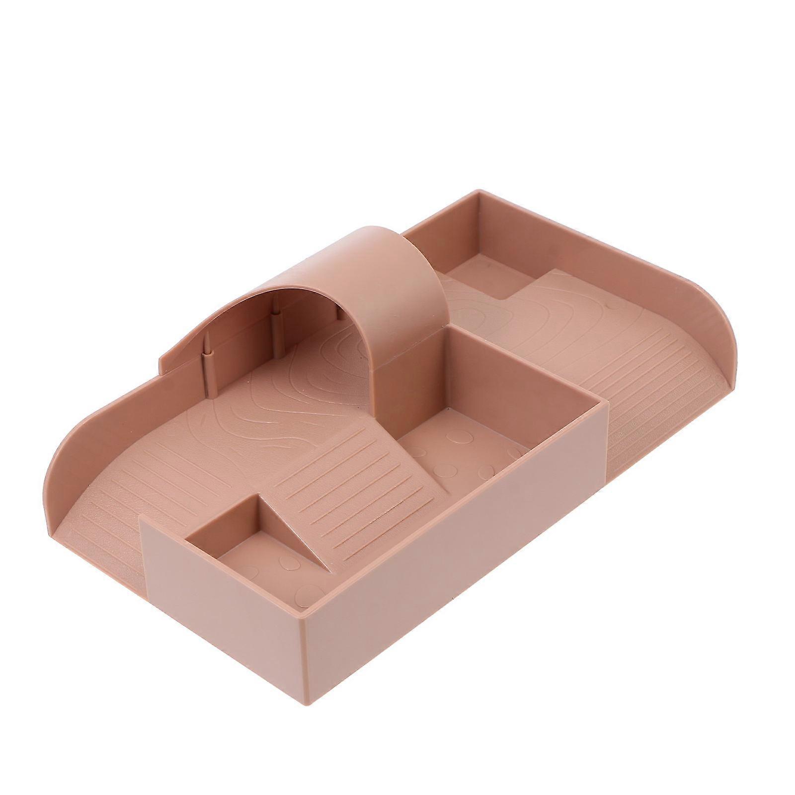 Tortoise Habitat Turtle Basking Platform for Pet Use Brown Plastic
