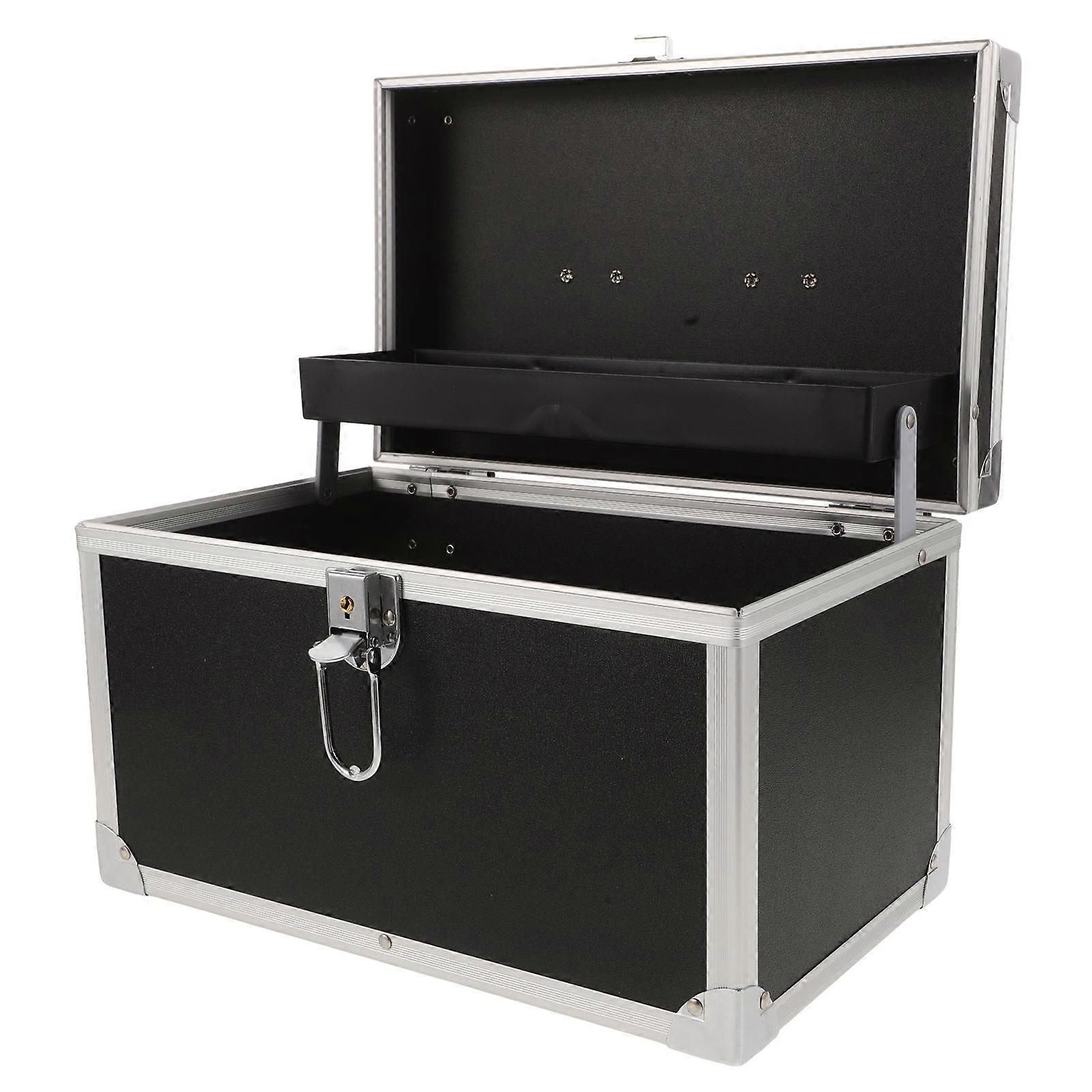 Tool Storage Box in Black for Multifunctional Tool Carrying Case