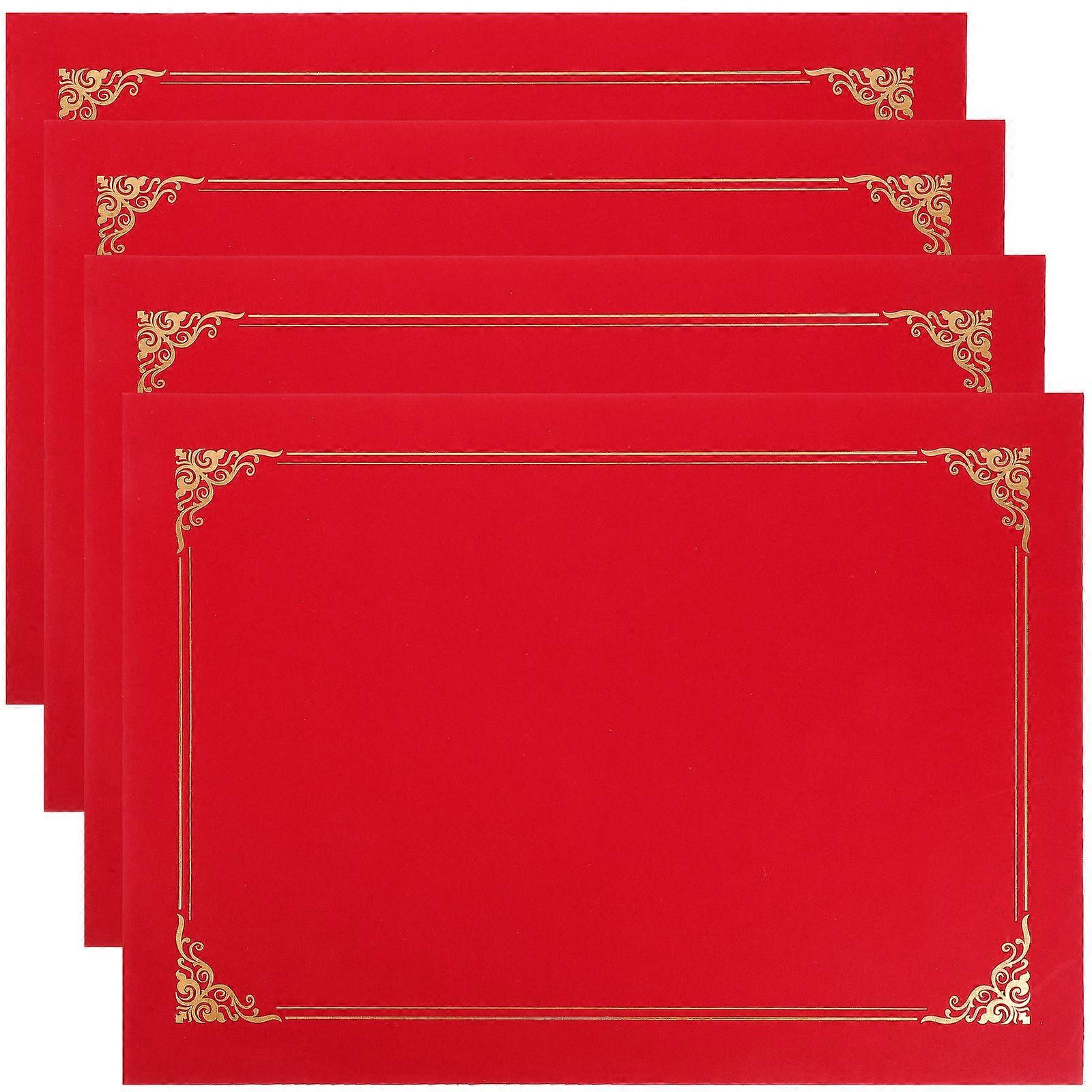 4pcs Certificate Cover Document Cover Certificate Protector Certificate Shell Certificate Paper Holder