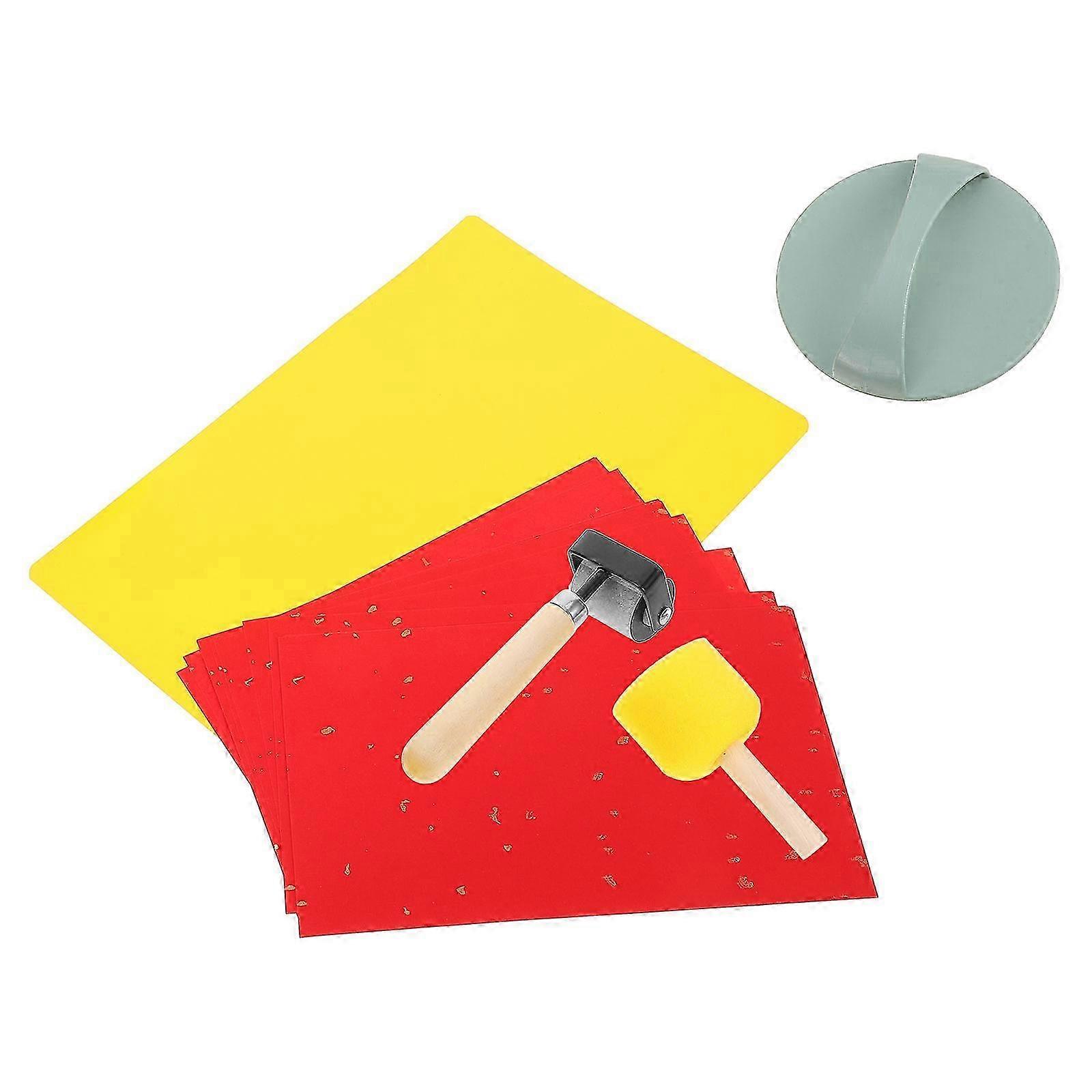 Stamp Making Supplies Complete Set compatible with Printmaking Enthusiasts Assorted Color Roller Applicator 1 Set