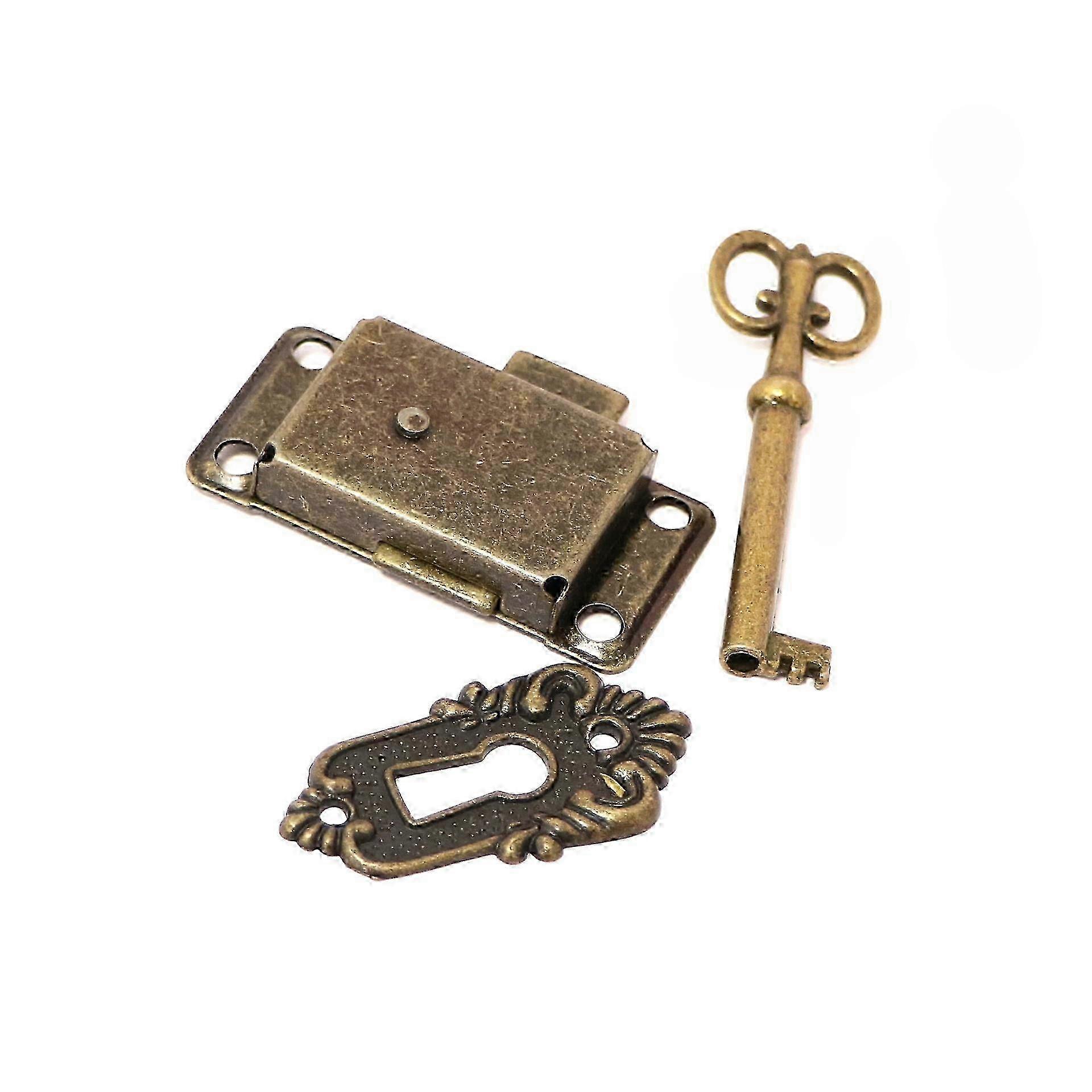 Antique Cabinet Door Locks with Keys compatible withMailboxes, Lockers, Toolboxes - 2 Sets