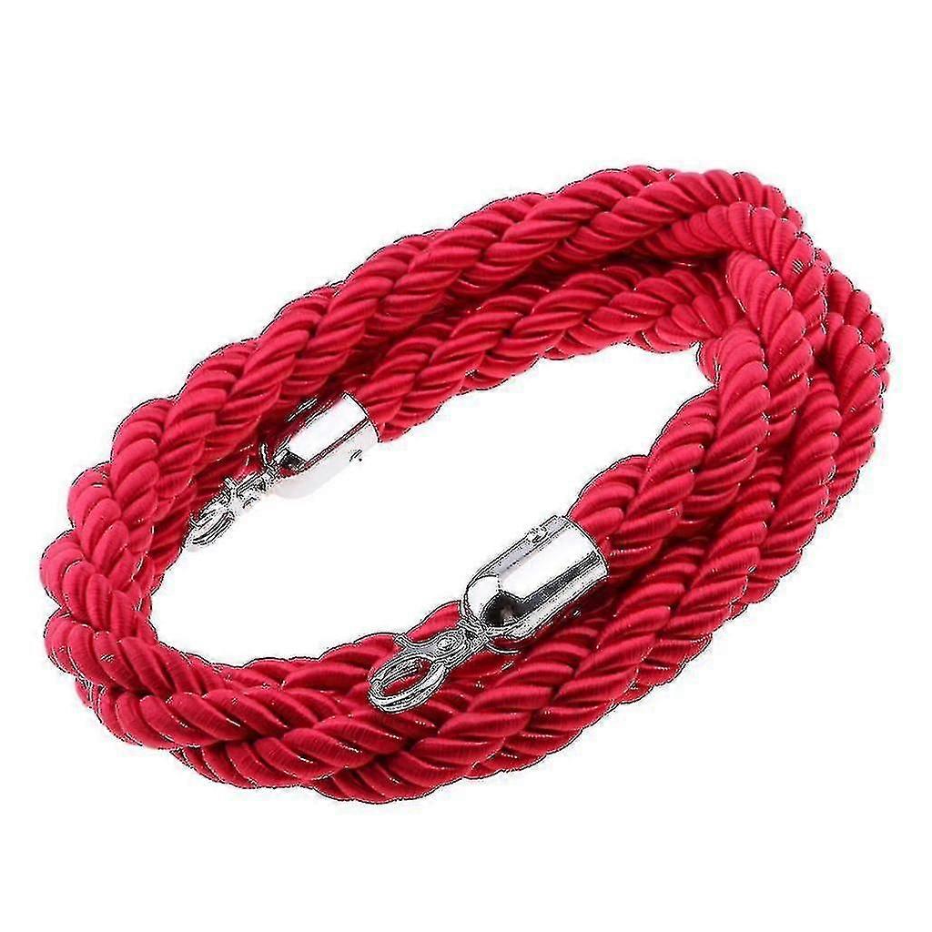 Barriärrep Crowd Control Stanchion Queue Twisted Rope med krokar
