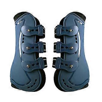 Paardrijlaarzen, schokabsorberende voorbeenbeschermers voor de paardensport, blauw, maat M 25-26