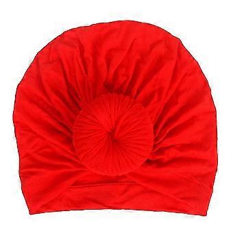 Mytjv-baby Girl Boy Jednolity kolor Turban Nakrycie głowy Nakrycie głowy Wrap Hat Wrinkle Cap