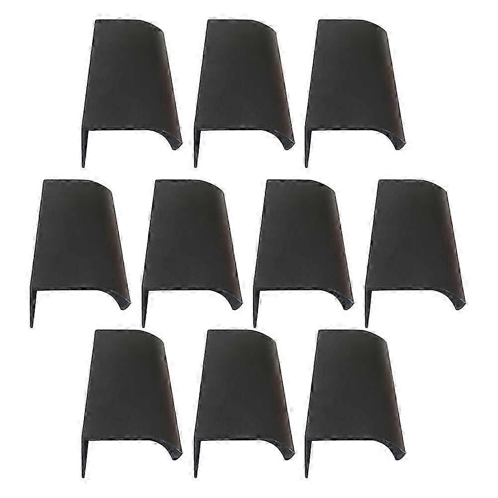Concealed Finger Pull Handle Black Cabinet Pulls 12X4CM Easy Installation 10Set