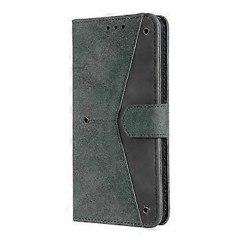 Samsung Galaxy A71 5g Case Retro Fashion Pu Leather Wallet Card Holder Flip Cover Coque Etui - Green
