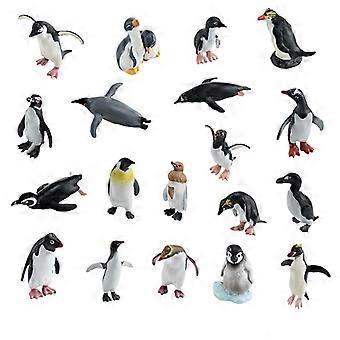 19Pcs Penguin Figurines Set  Realistic PVC Emperor, King, Gentoo, Rockhopper, and Baby Penguin Figures, Educational Animal Toys for Kids, Perfect for 