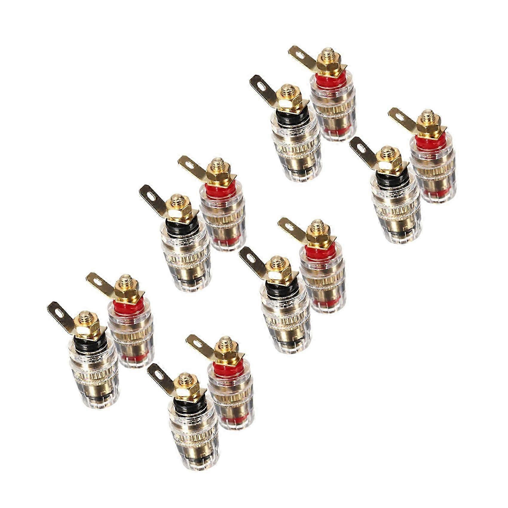 12Pc Amplifier Speaker Terminal Binding Post 4mm Banana Plug Jack