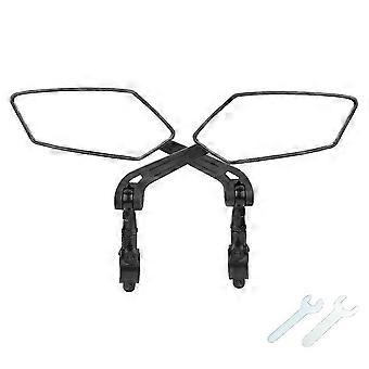 Mountain Bike Rearview Mirror HD Flat 360 Degree Adjustable Handlebar Mirror Folding Bicycle Riding Accessories