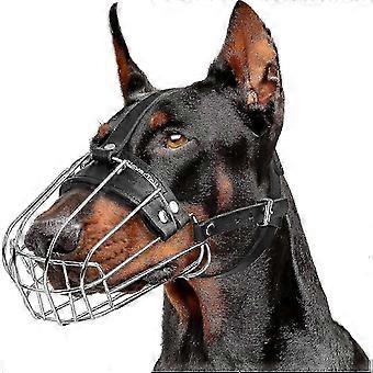 2026 Metal Doberman Muzzle for Large Sized Dog - Cage Muzzles for Barking and Prevention