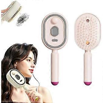 Peine masajeador eléctrico superior con cojín de aire, cepillo de pelo recargable 3 en 1 con rociador de agua, cepillo de pelo autolimpiante para mujeres, antiestático