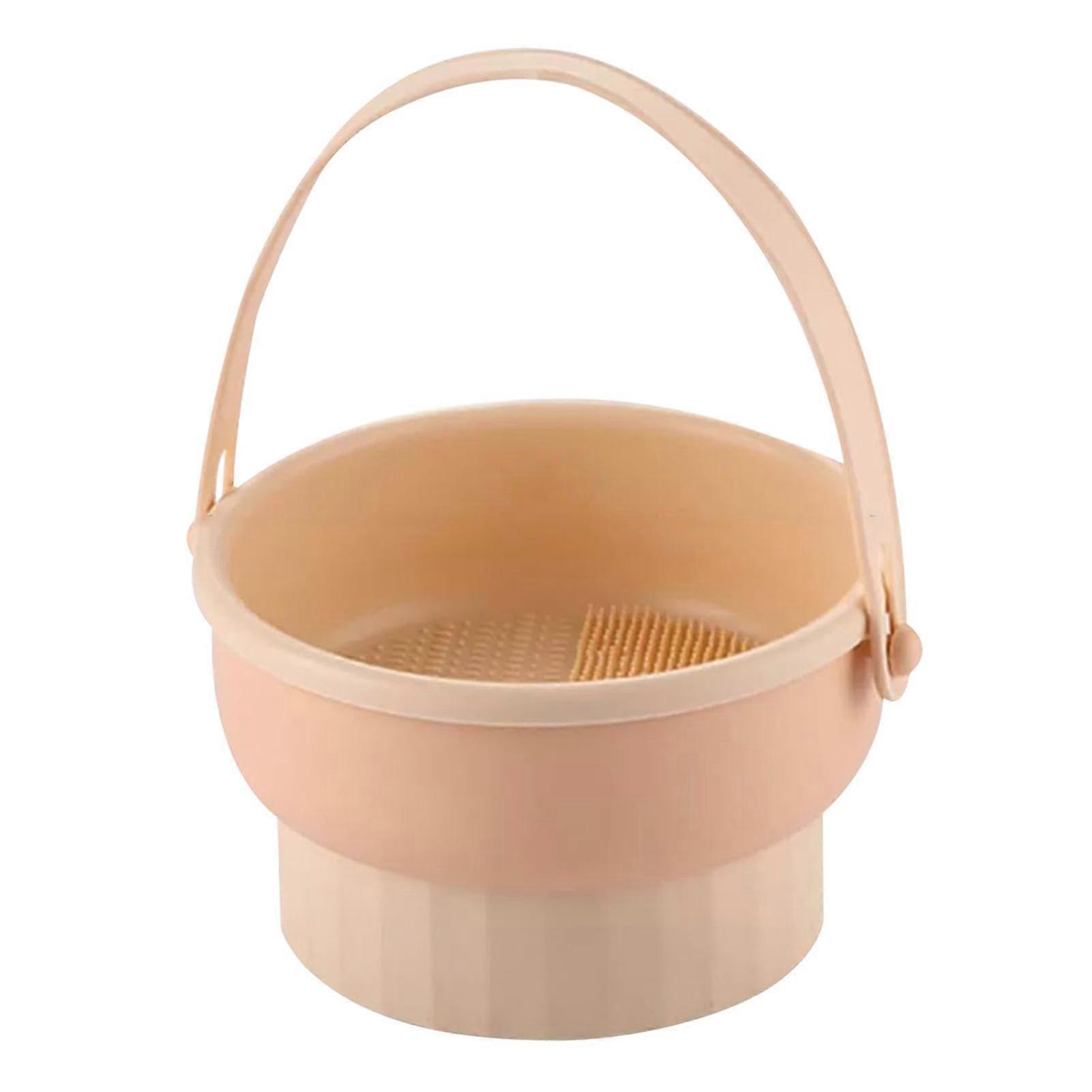 Makeup Brush Cleaner with Silicone Bowl, Efficient Residue Removal and Easy Drying Solution