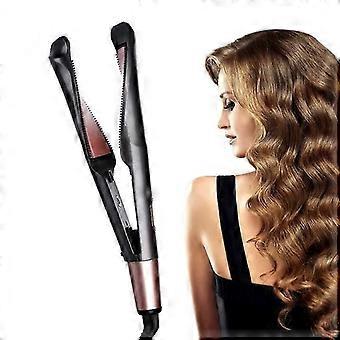 2-in-1 Glätteisen & Lockenstab, Locken- und Glattstyling-Multistyler mit gebogenen Platten für Glätten, Locken und Wellen – Besonderes Geschenk