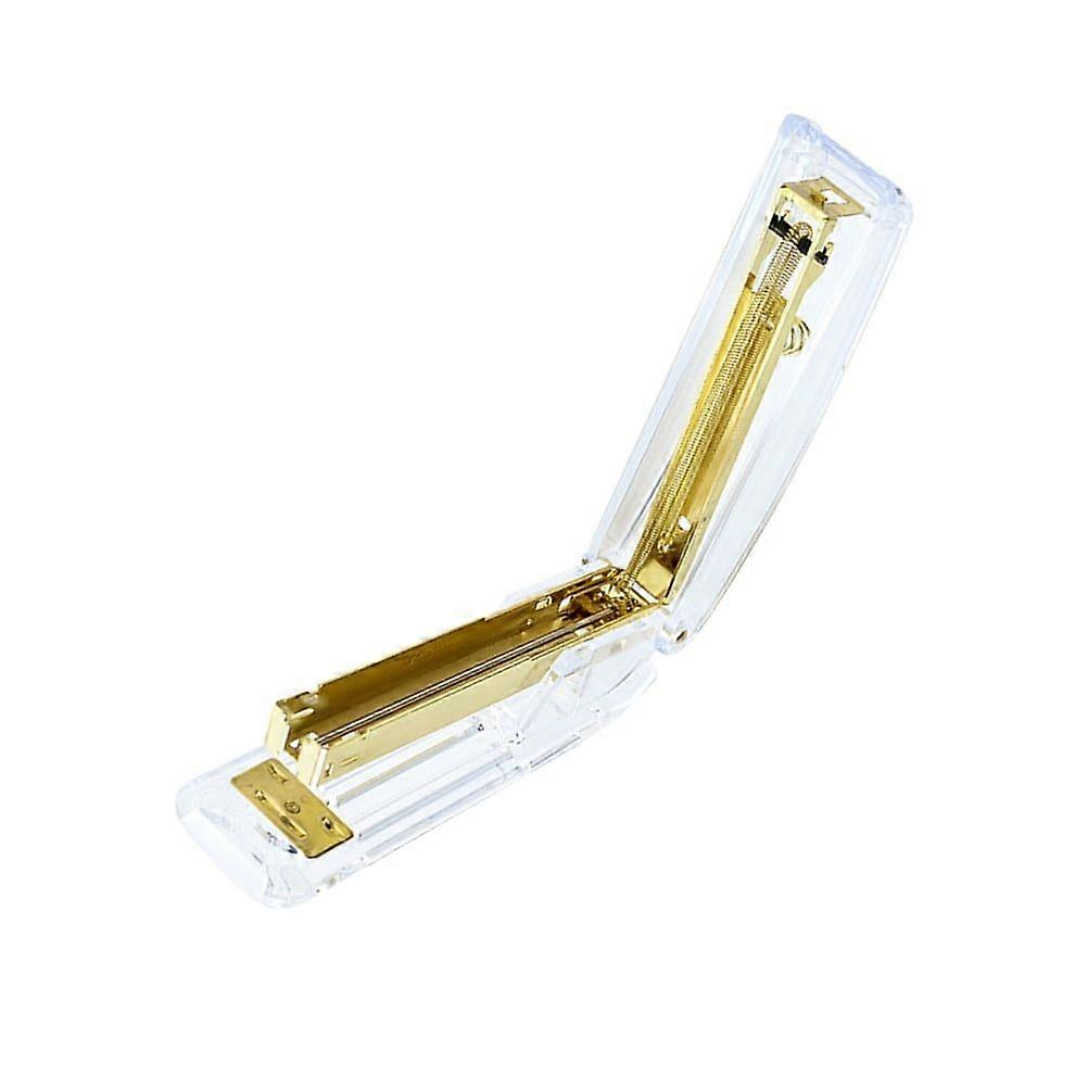 Transparent Plastic Stapler Clear Book Stitcher Office Stapler Household Stapler