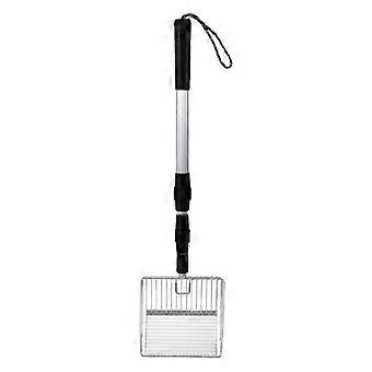 Chicken Coop Cleaning Tool with 106cm Adjustable Stainless Steel Handle, Cat Litter Scoop for Goat Stall