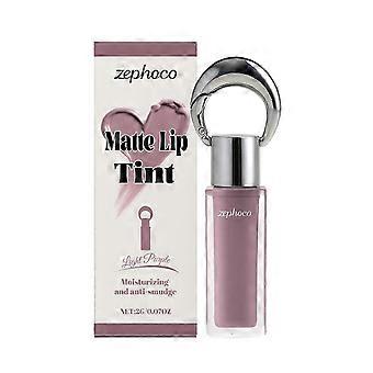 Light Purple Matte Silky Lip Gloss Airy Matte Lipstick Atmospheric Color Lightweight Long-Lasting Lip Gloss