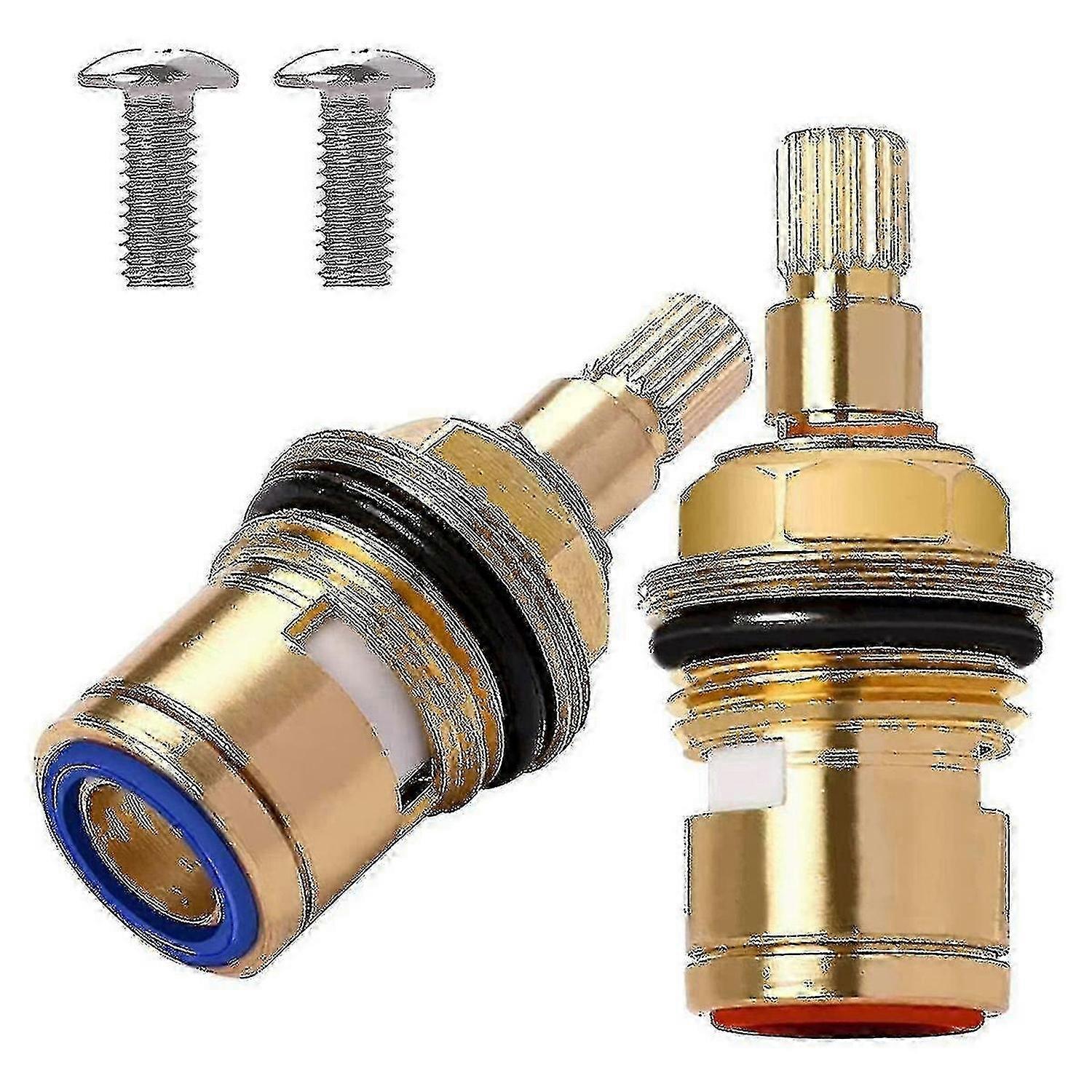 Brass Ceramic Stem Valve for Faucet Replacement - 2pcs