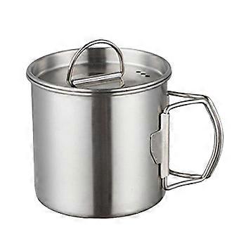 Camping Cupwith Lokk, rustfritt stål Camping Cup rustfritt stål Camping Cup rustfritt stål Camping Krus Fineste materialer