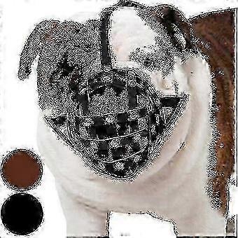 Secure Adjustable Leather Basket Muzzle for Boxer, English American Bulldog Dogs - Zhexin Anti-Biting & Chewing