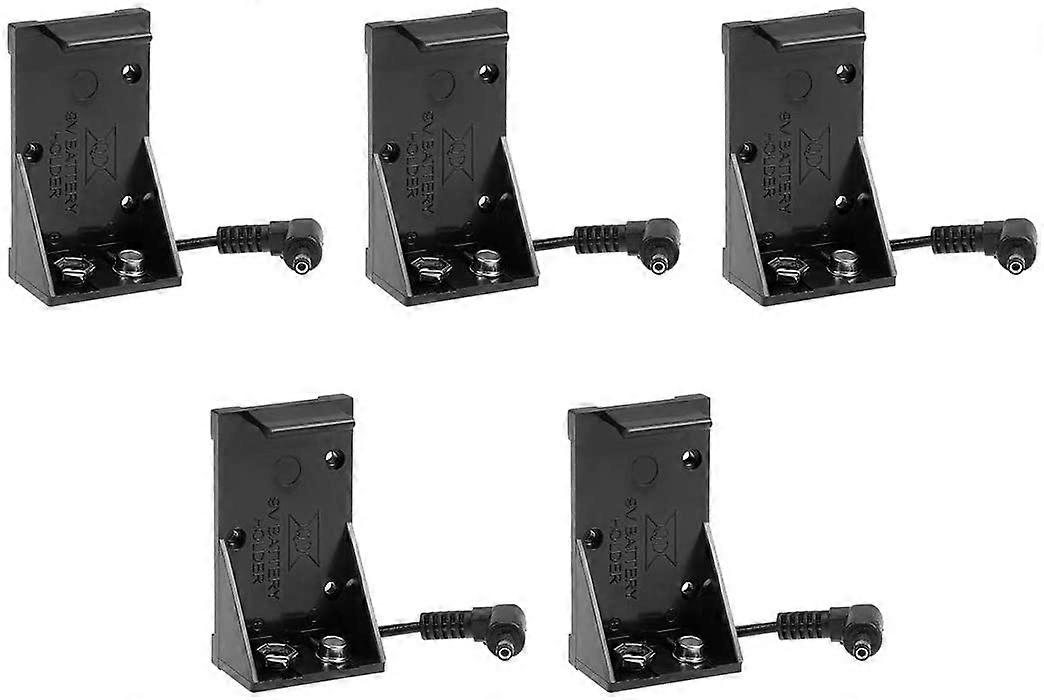 9V Battery Holder with Wire Leads 5Pcs, Quick Connection Case for Electronics Projects
