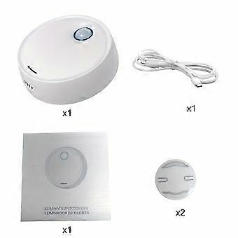 Smart Cat Litter Box Deodorizer with Auto Induction, USB Rechargeable Air Freshener with Blue Light Ring for Pet Area