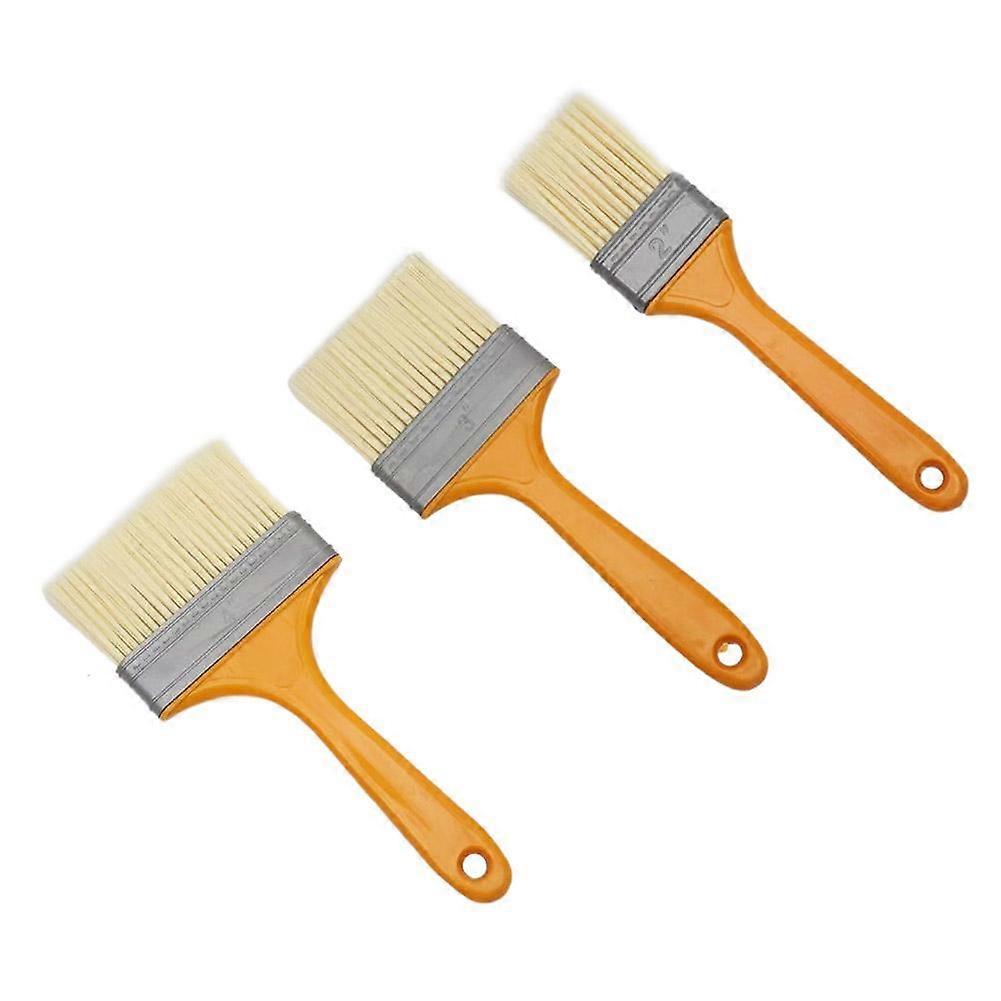 3pcs Paint Brushes Soft Bristle Cleaning Coating Brush Plastic Handle Set