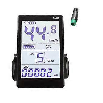 M6h Elektrofahrrad LCD-Anzeige Messgerät Dashboard 24V-60V Universal E Scooter LCD-Panel-Bildschirm für Elektrofahrrad (5-polig)