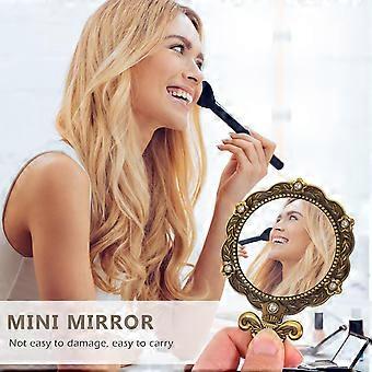 Golden Makeup Mirror Folding Mirror with Portable Design 3Pcs Set