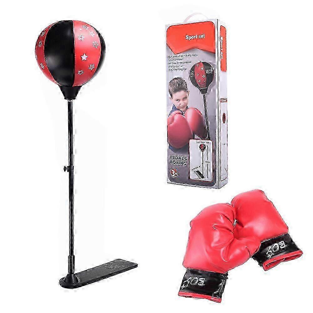 Adjustable Height Punching Bag Boxing Set with Stand and Gloves