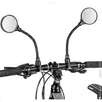 Bike Practical Mirror, Adjustable Handlebar Back View Mirrors Compatible with Mountain Road Bike Bicycle Electrical Motorcycle (black-2pc)