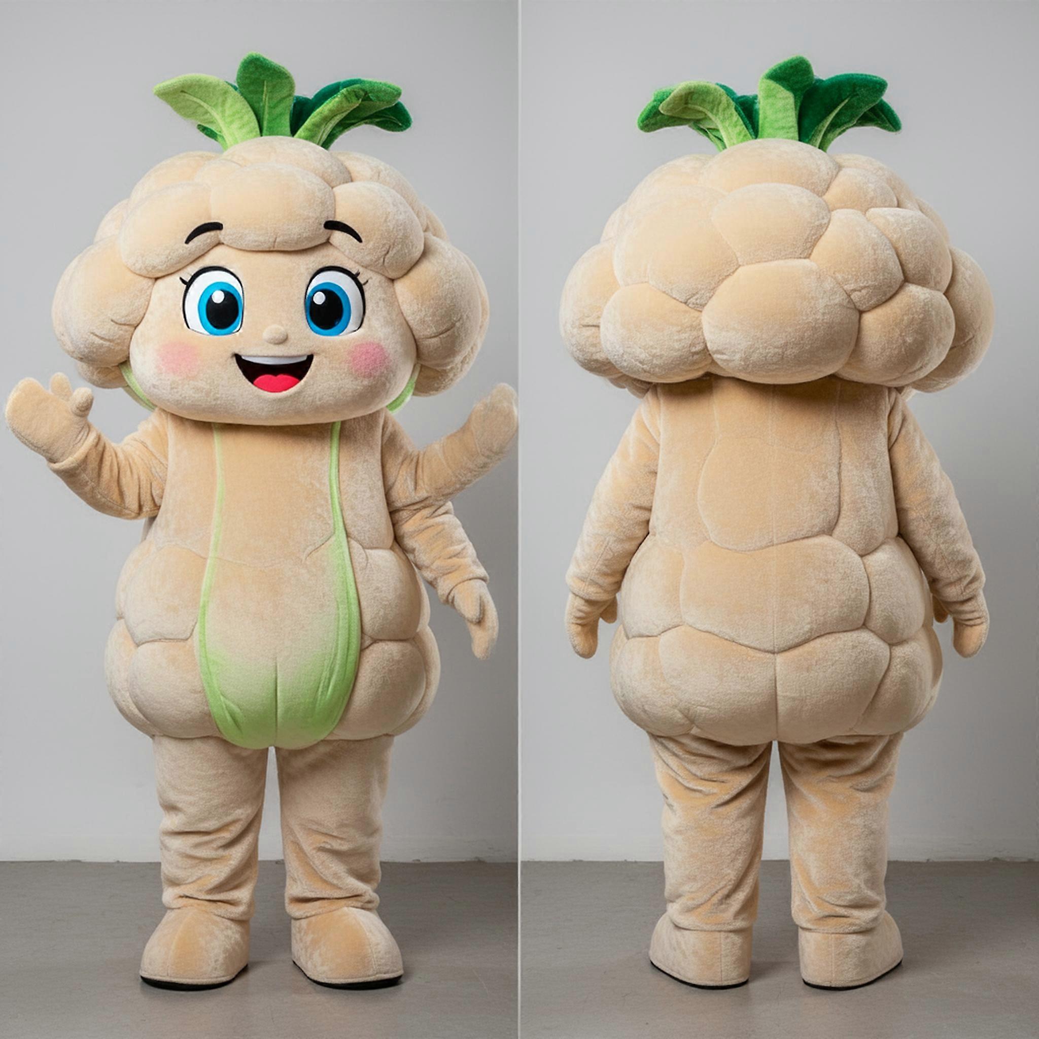 MASTICOT Beige Fluffy Cauliflower Mascot