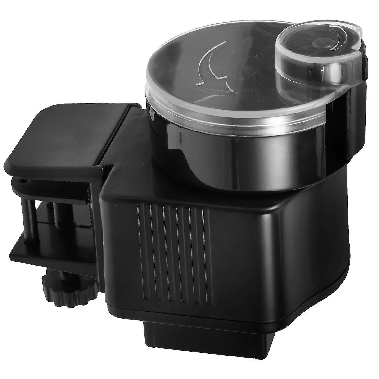 Automatic Fish Feeder Electric Timer Feeder for Fish Tank Black Plastic