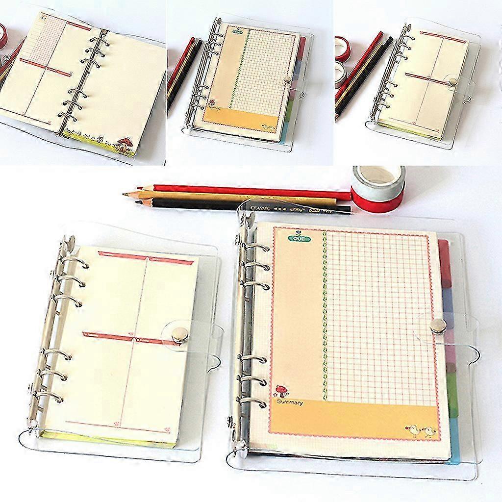 A5/A6/A7 PVC Notebook Notepad Sheet compatible with Shell Cover File Folder 6 Holes Binder D