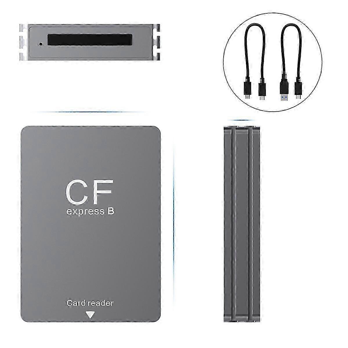 CFexpress Type B Card Reader USB3.2 Gen2 10Gbps CFexpress Reader Memory Card Adapter with /A Cable