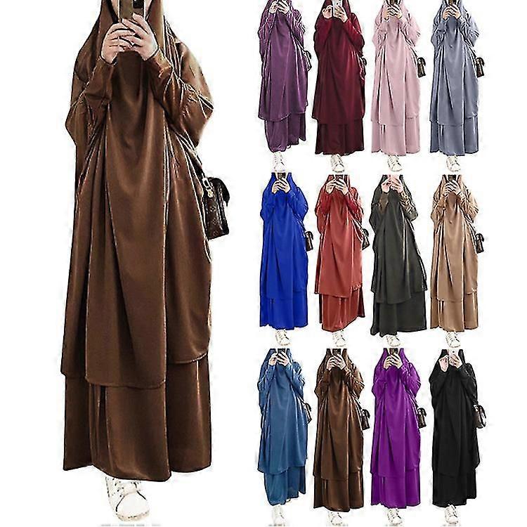 VAE Saudi Solid Robe Kleid Kapuzenanzug Ethnische Kleidung
