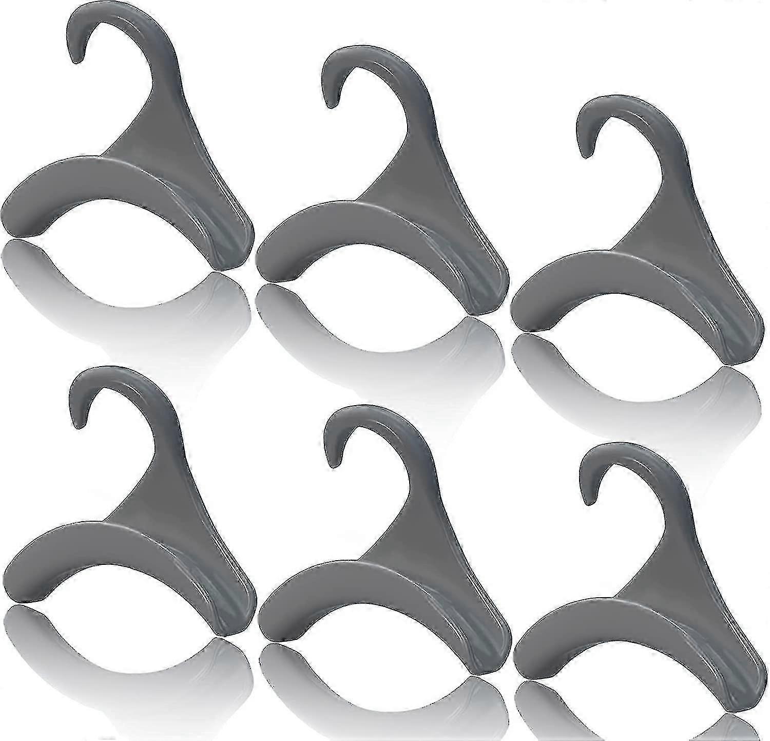 6pcs Durable Purse Handbag Hanger Hook (gray)