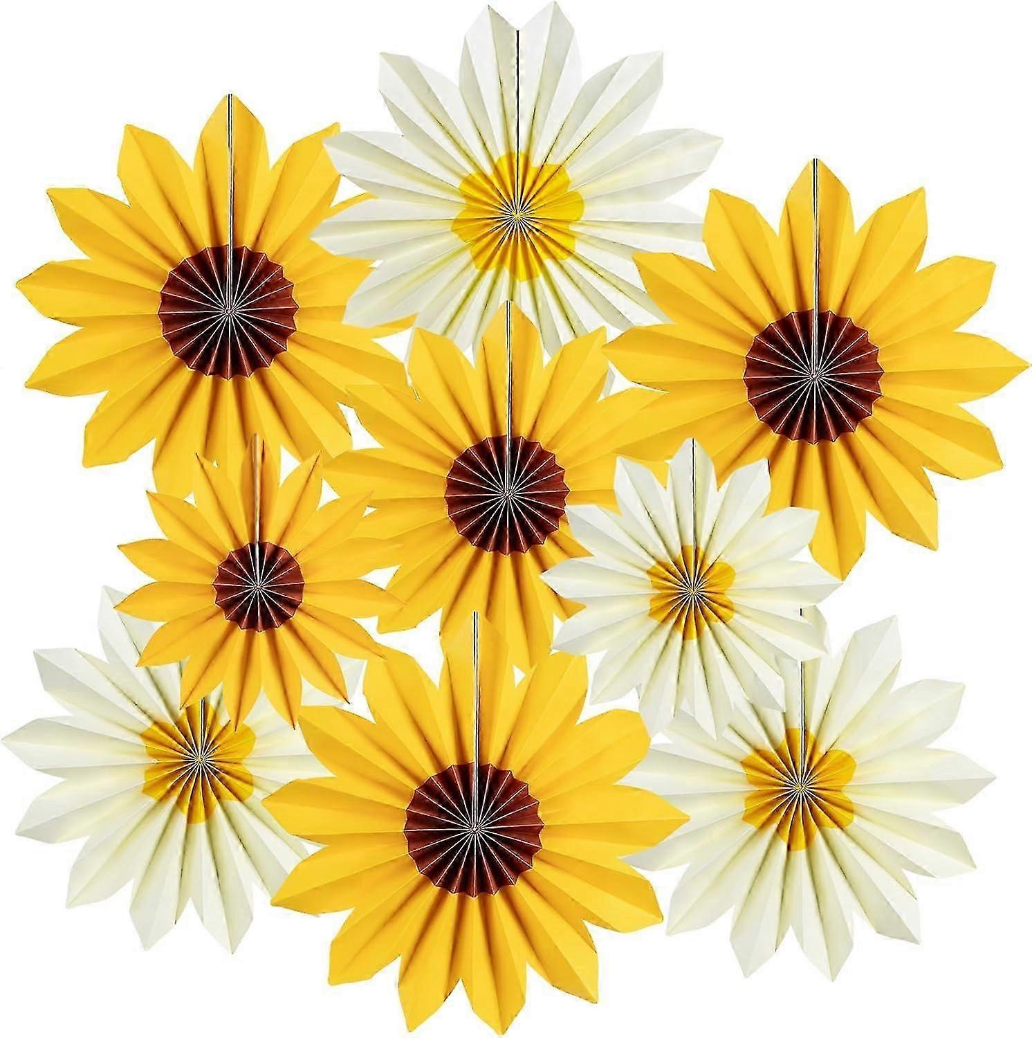 Summer Sunflower Fan Decor Set