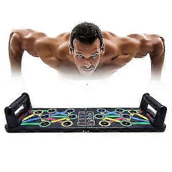 Foldable 14 In 1 Push Up Board compatible with Gym Workout & Muscle Training