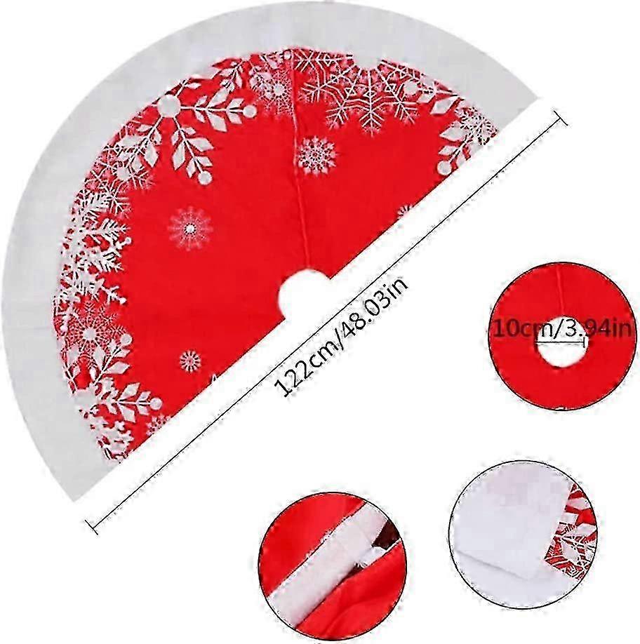 Round 122cm Red Tree Skirt Plush