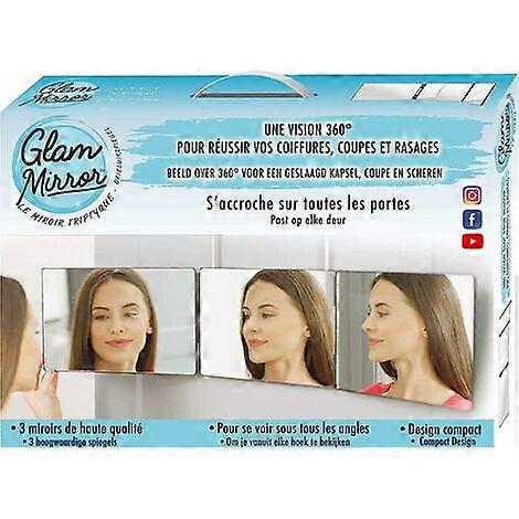 Height Adjustable 360° Magnifying Barber Mirror